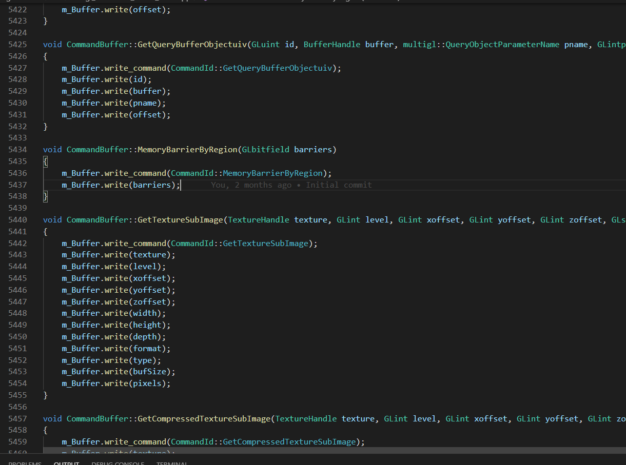 OpenGL Command Buffer Generator